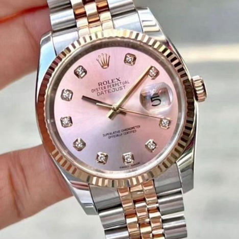 Rolex 36 Like New 2 Tone Rose Gold Color  Box Paper 2018